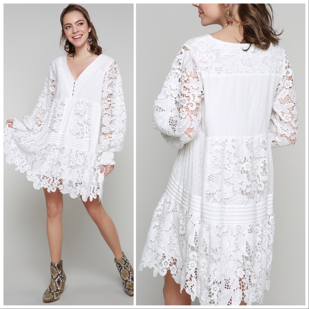 POL Romance Lovely White Lace Dress - Picture 2 of 11